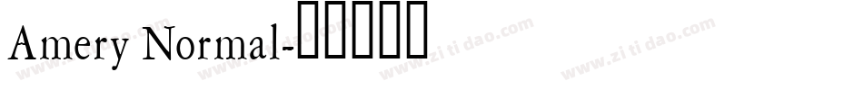 Amery Normal字体转换